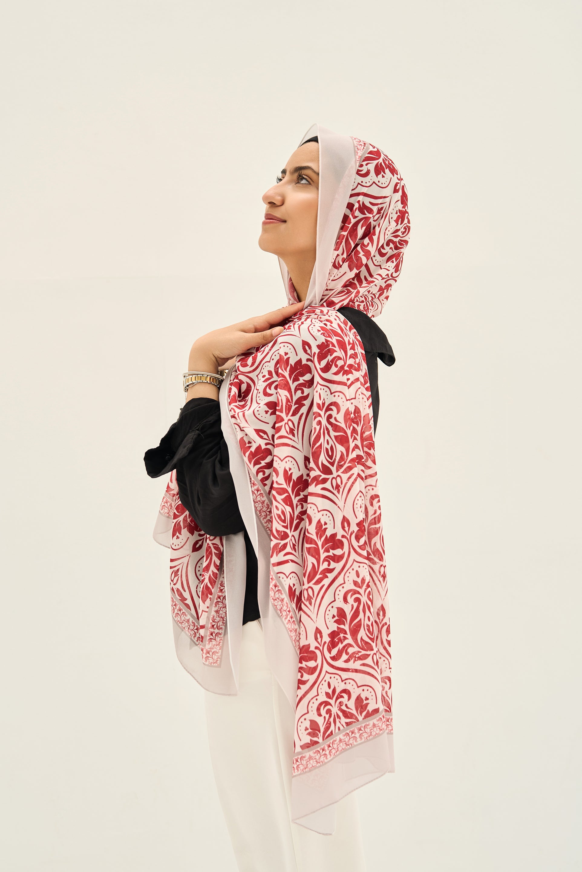 Red Pansies Hijab