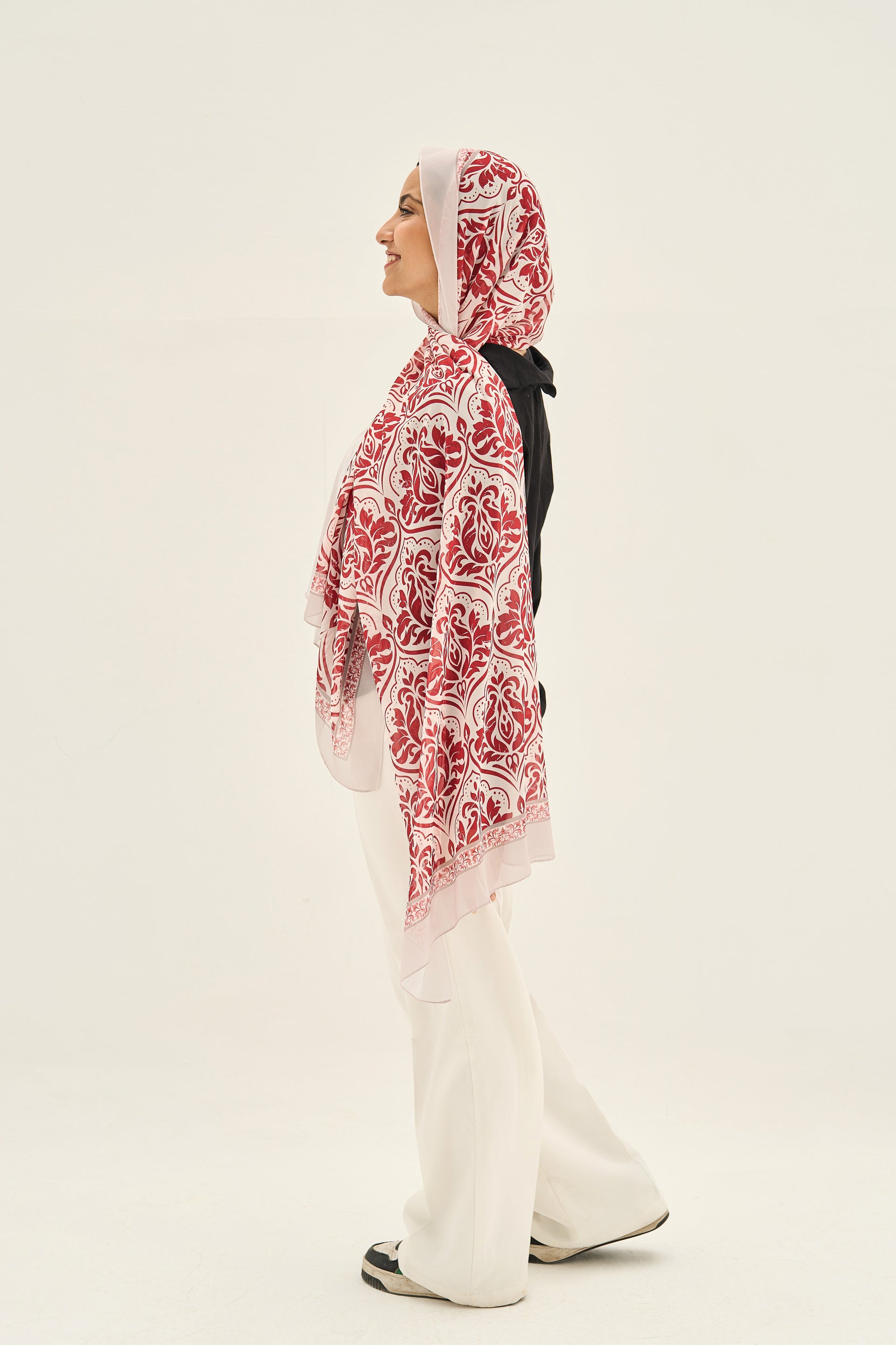 Red Pansies Hijab