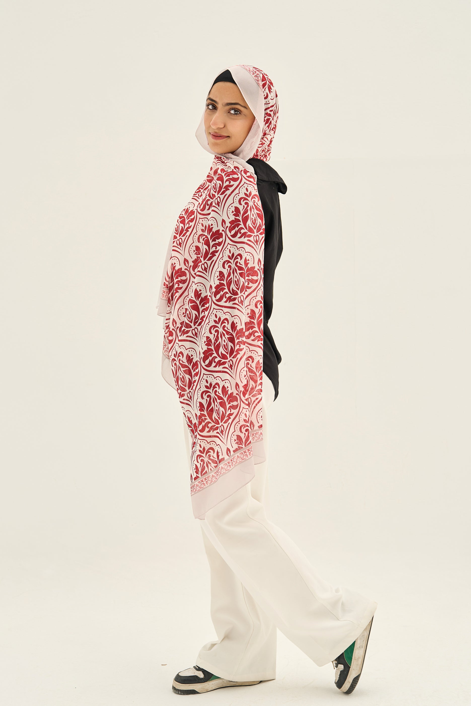 Red Pansies Hijab