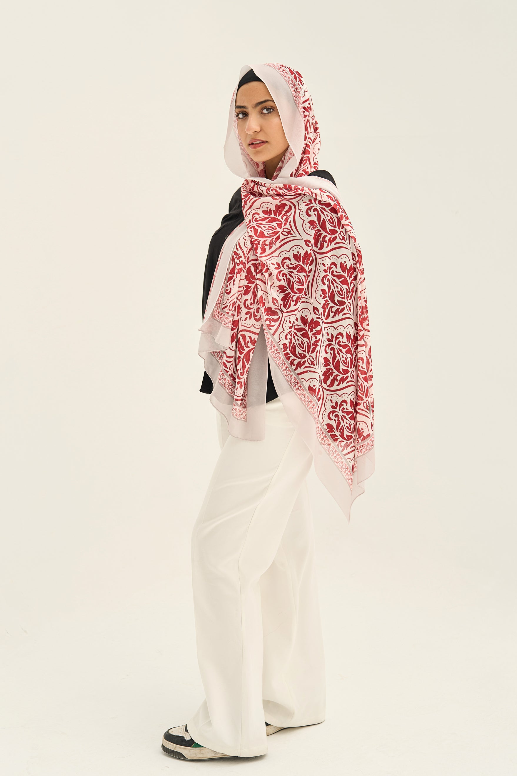 Red Pansies Hijab