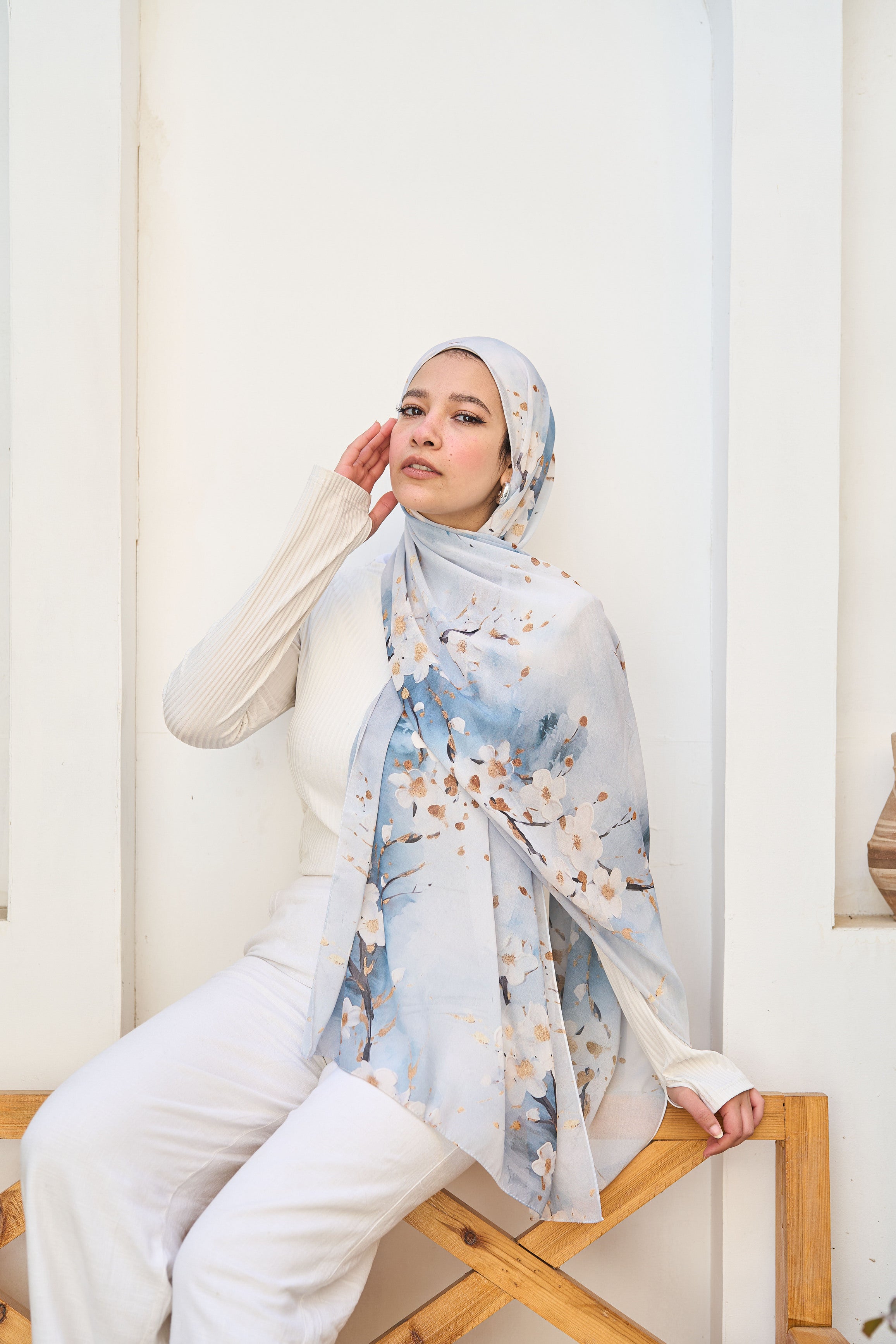 White Orchid Hijab