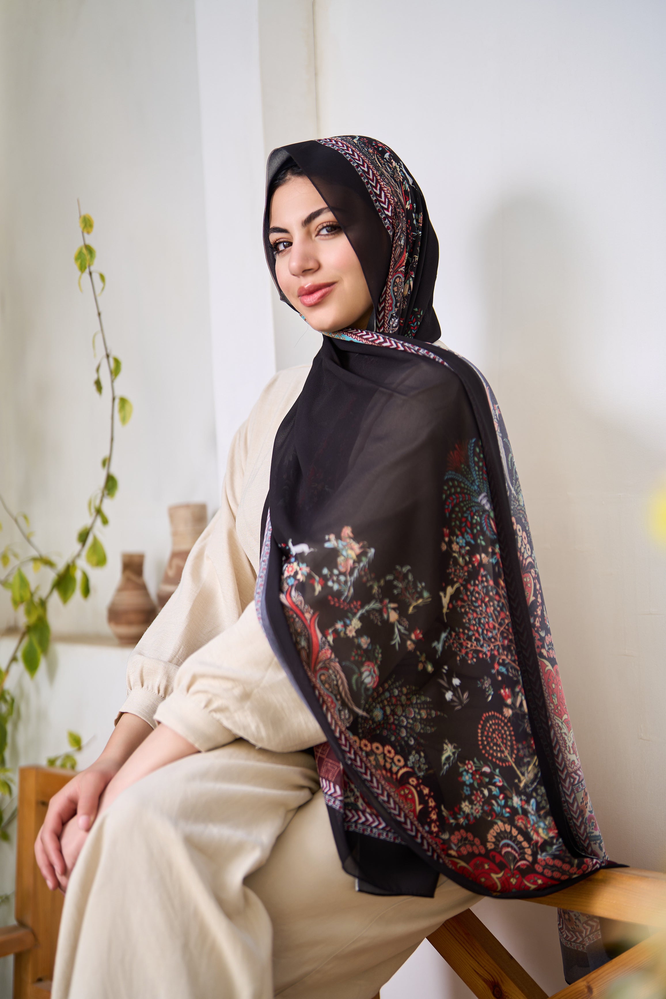 Obsidian Elegance Hijab