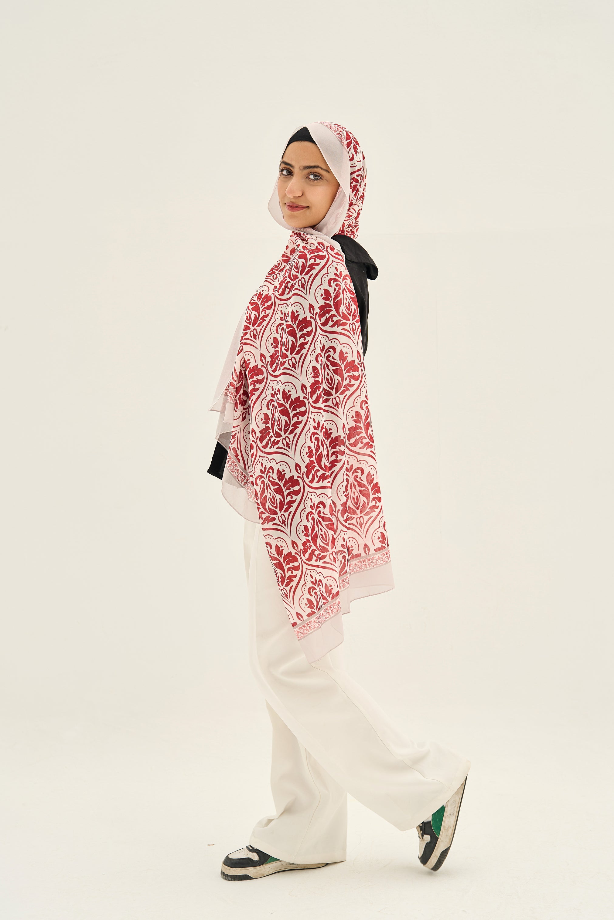 Red Pansies Hijab
