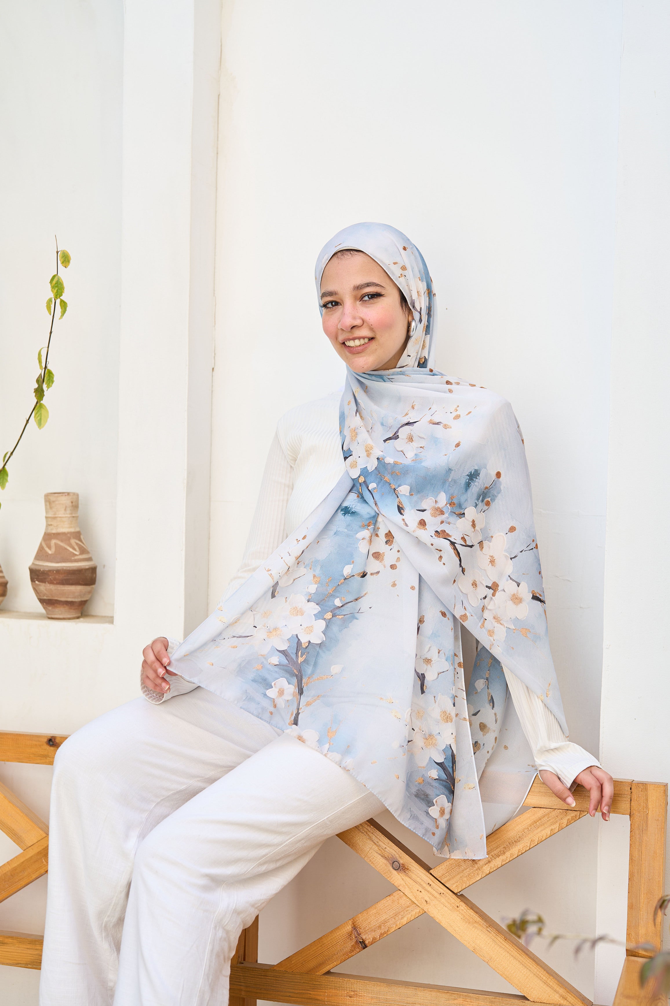 White Orchid Hijab