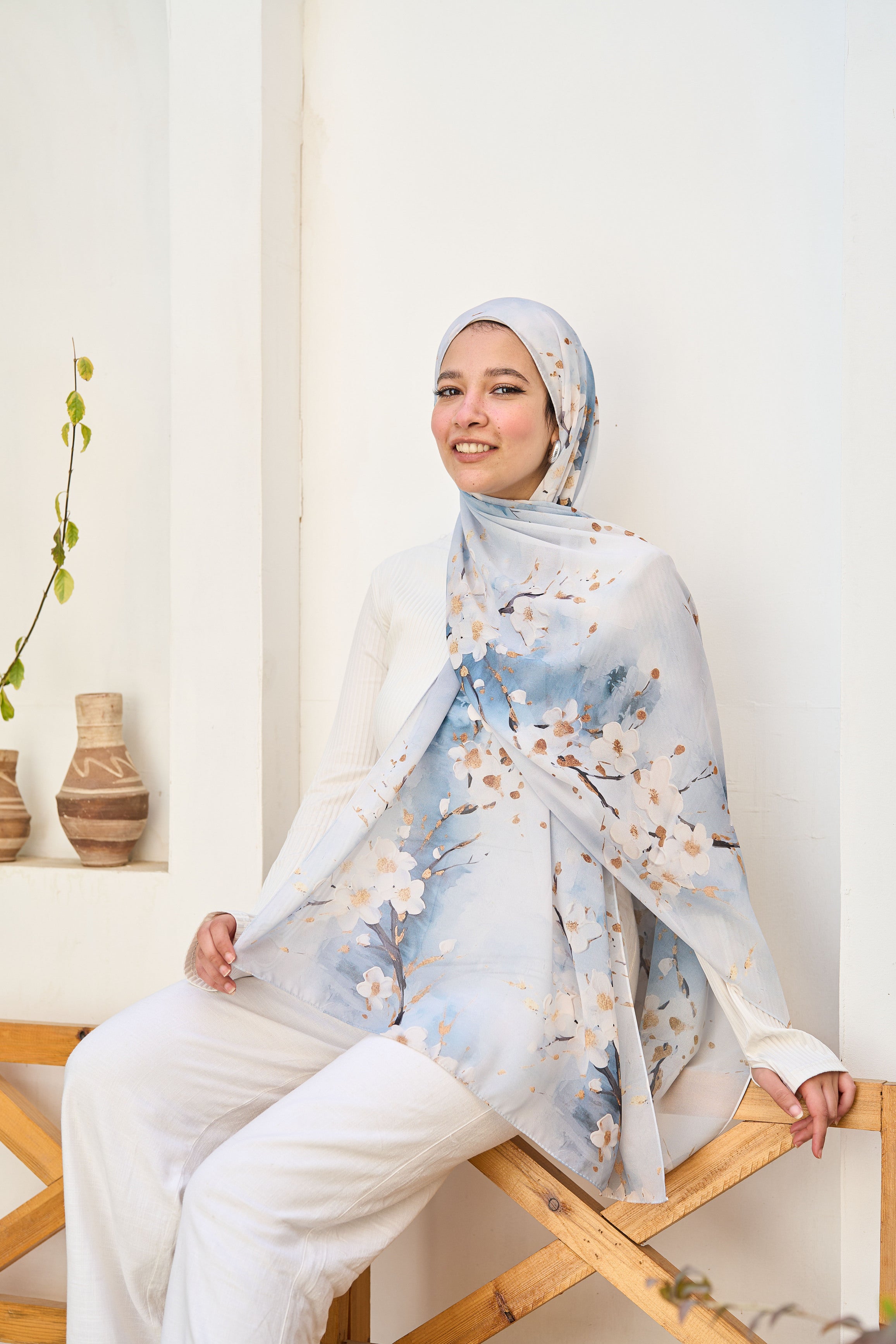 White Orchid Hijab