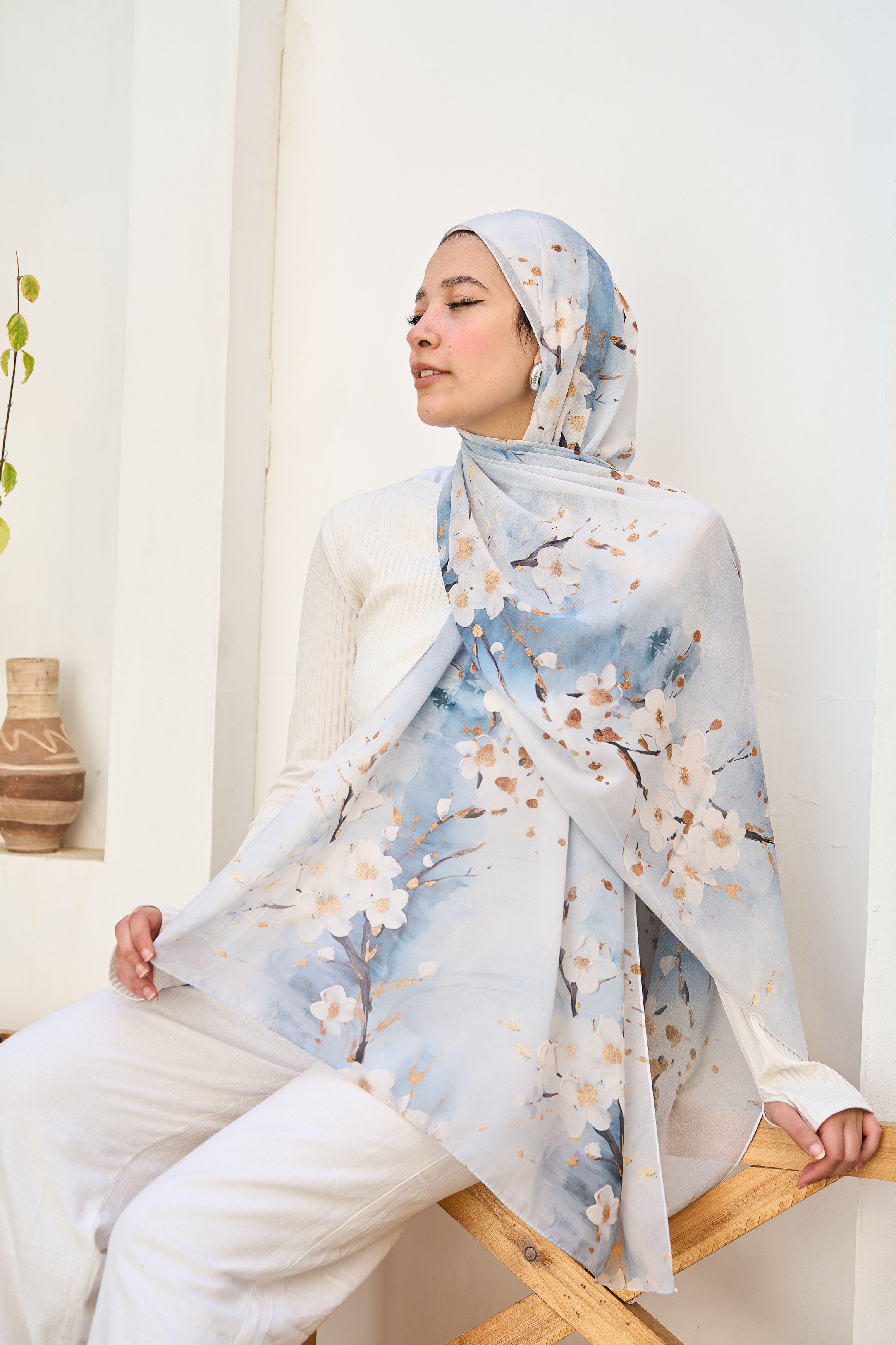 White Orchid Hijab