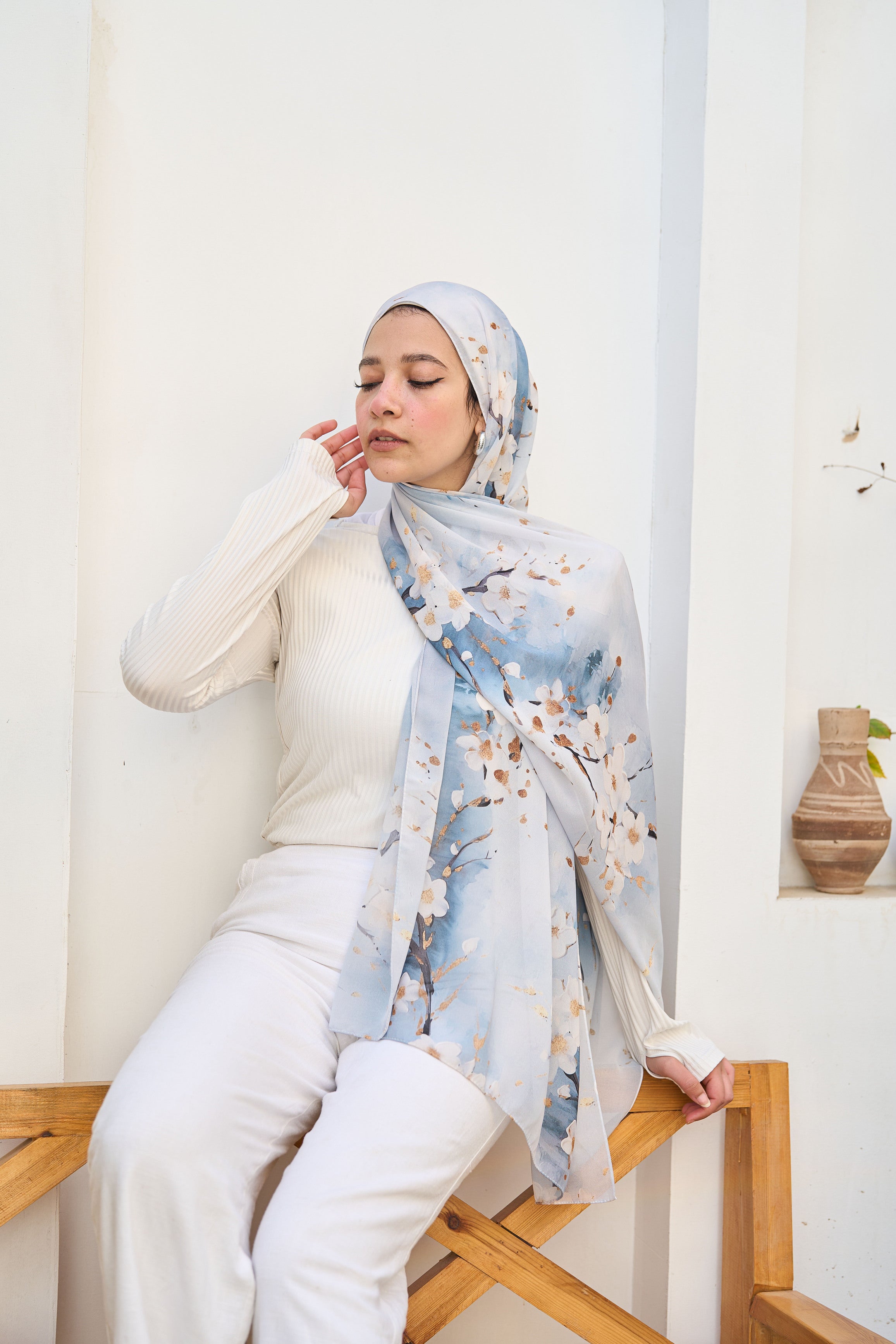 White Orchid Hijab