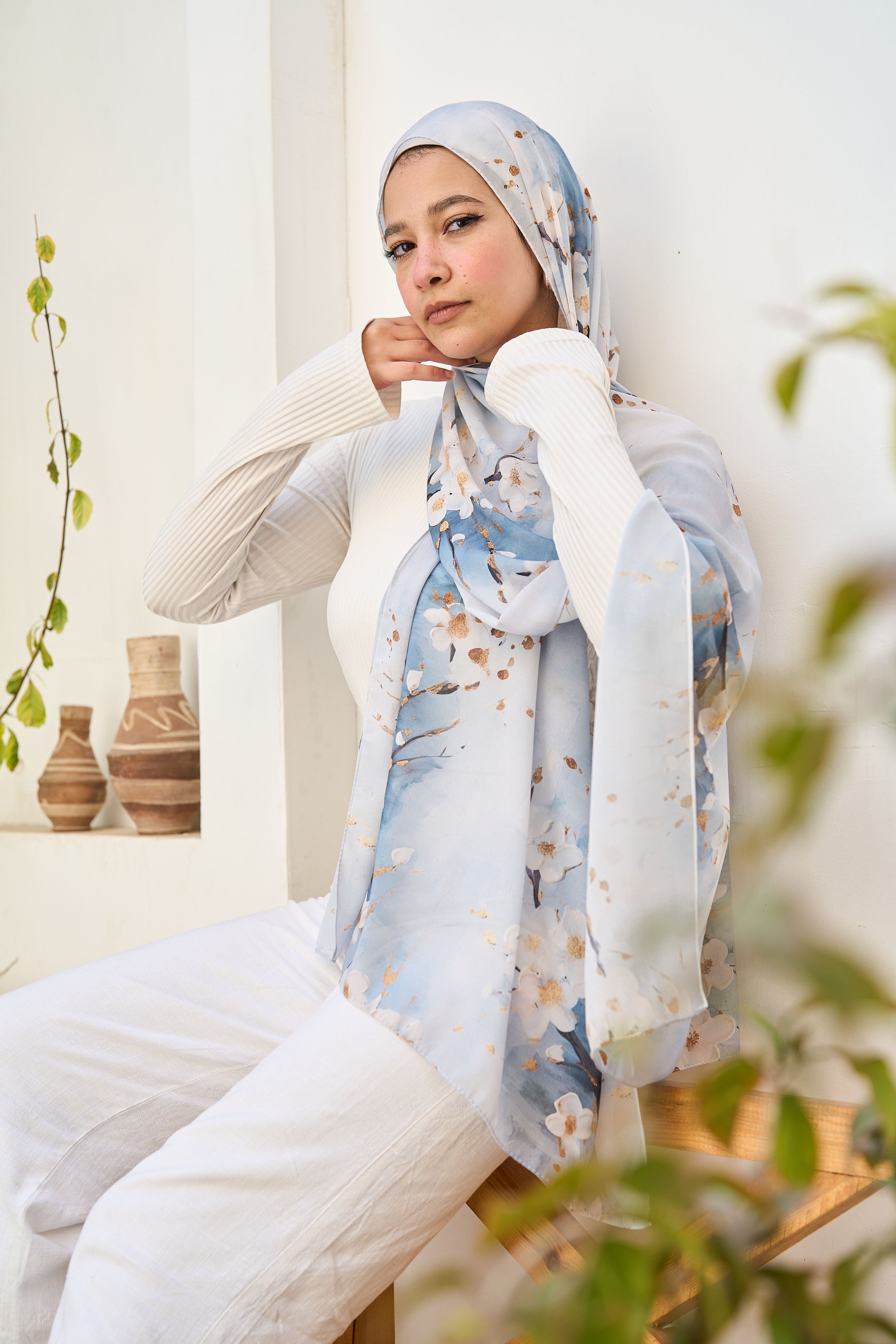 White Orchid Hijab